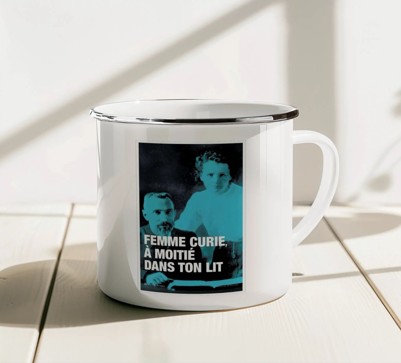 Curie tazza in smalto da Fists Et Lettres