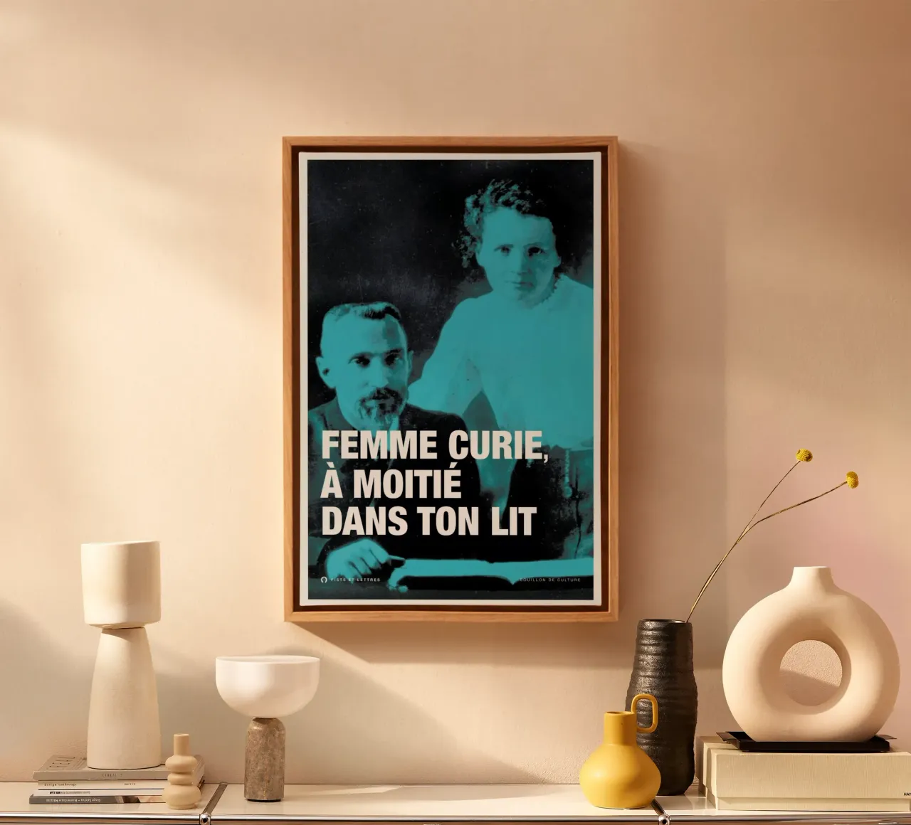 Curie tela con Cornice a cassetta da Fists Et Lettres
