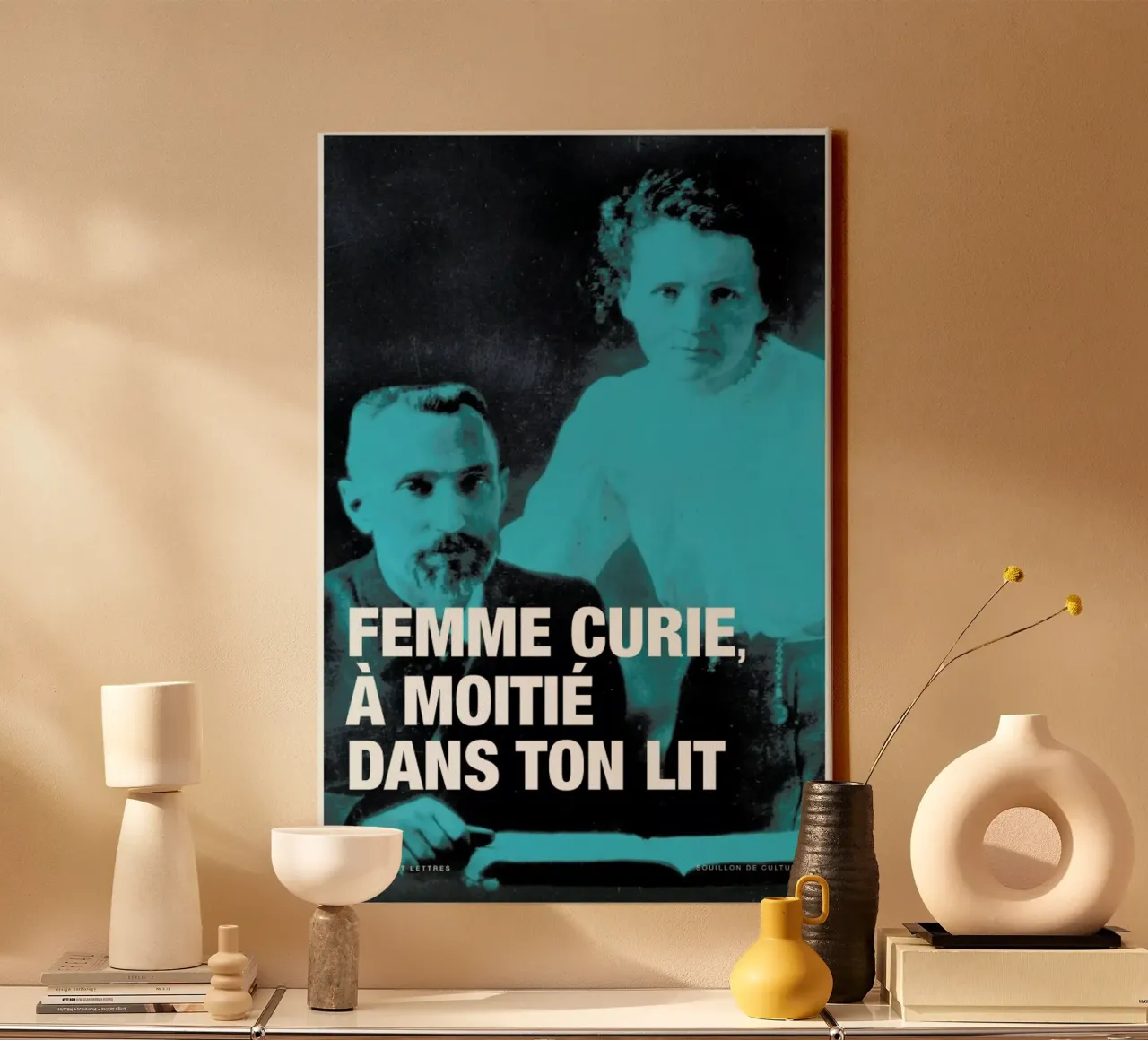 Curie tela con Cornice a cassetta da Fists Et Lettres
