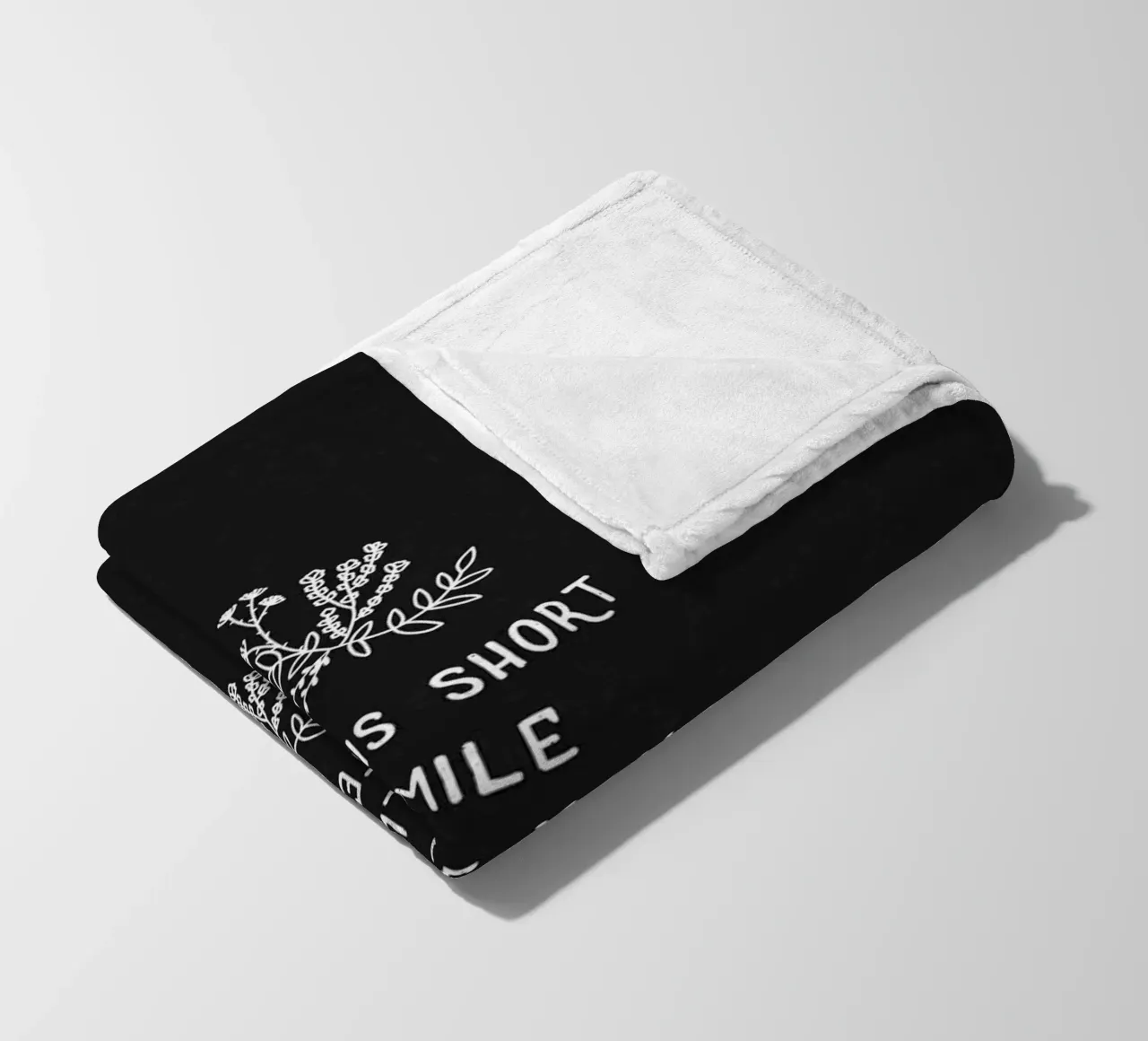 La vita è breve Sorriso coperta in pile da Orara Studio