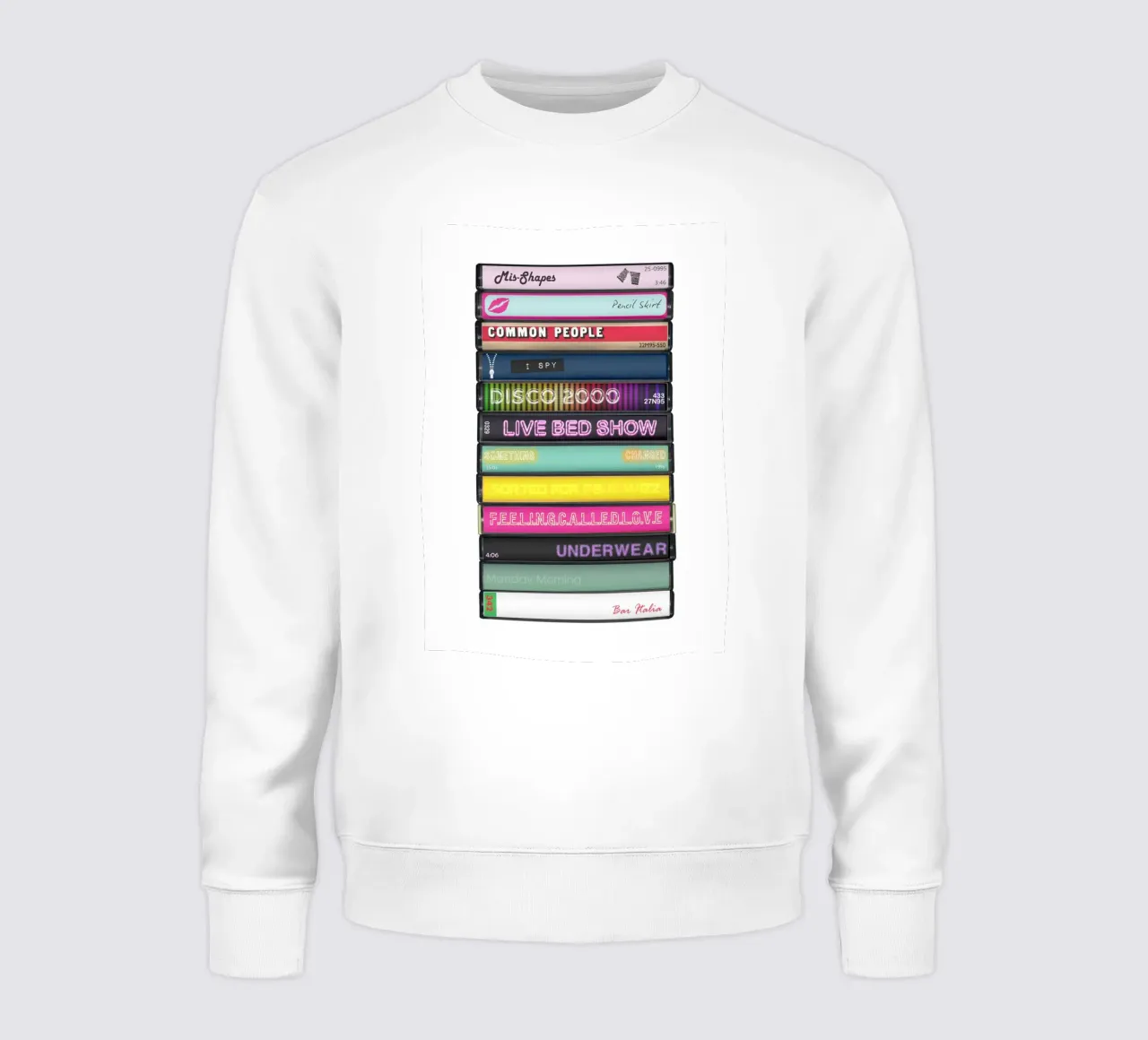 Pulp - Different Class - Kassettendruck Sweatshirt von MrMustardPrints