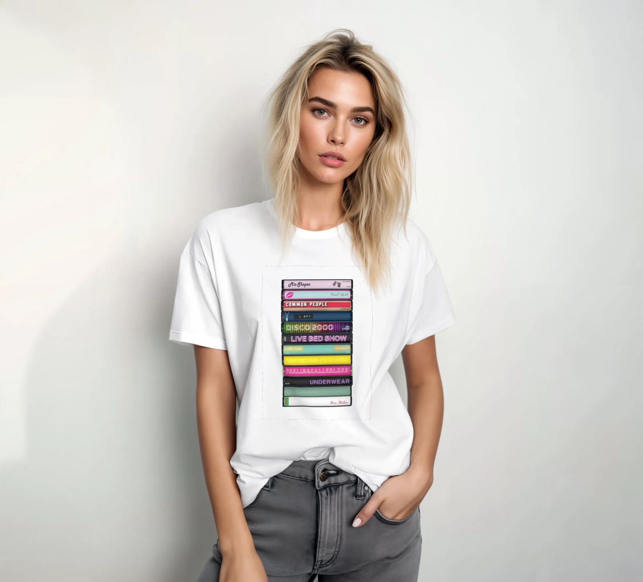 Pulp - Different Class - Cassette Print t-shirt da MrMustardPrints