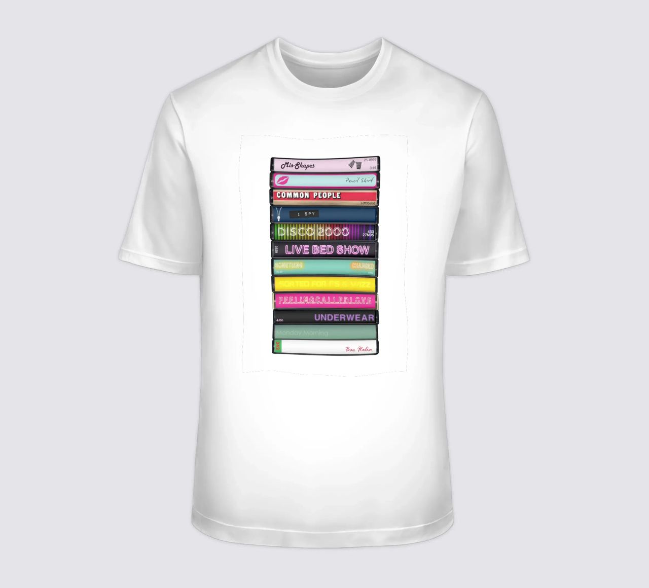 Pulp - Different Class - Cassette Print t-shirt da MrMustardPrints