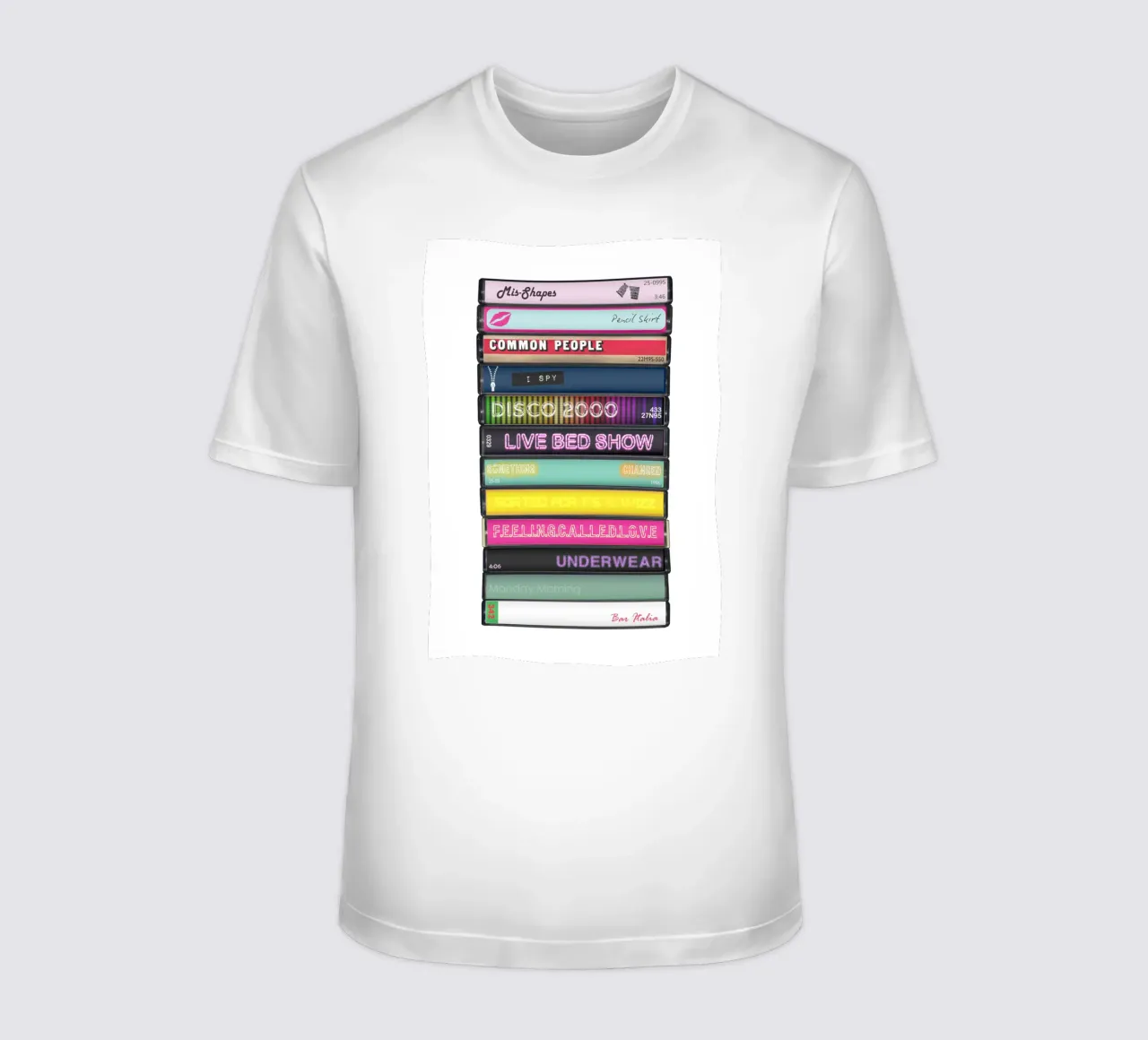 Pulp - Different Class - Cassette Print t-shirt da MrMustardPrints