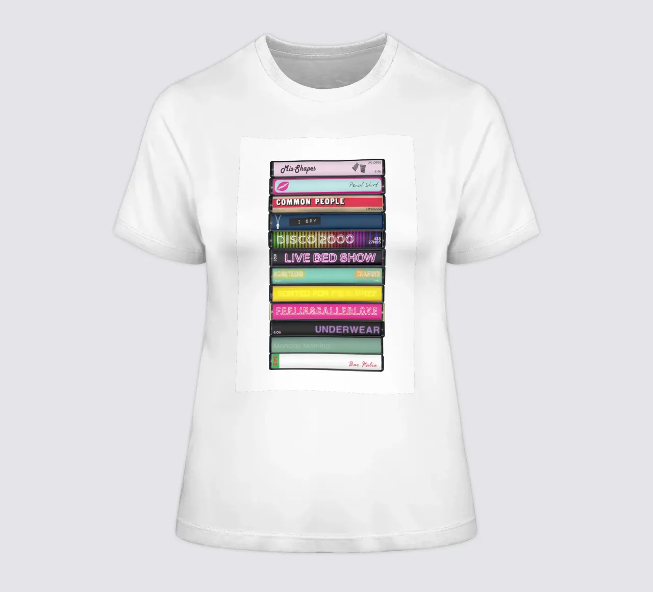 Pulp - Different Class - Cassette Print t-shirt da donna da MrMustardPrints