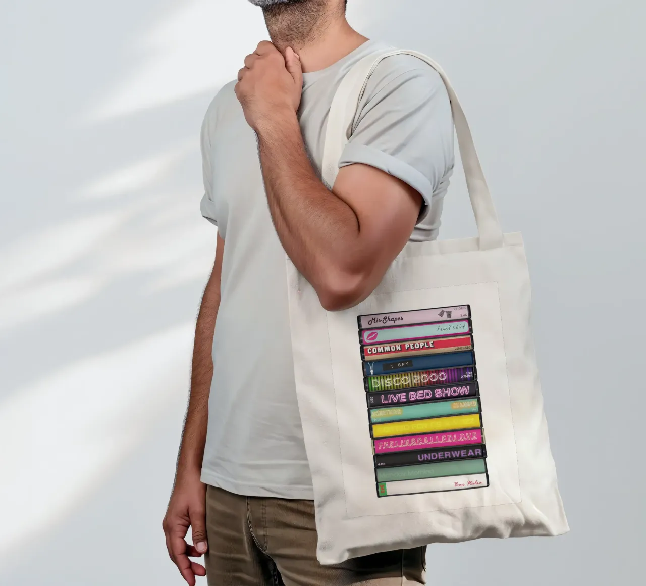 Pulp - Different Class - Cassette Print borsa in juta da MrMustardPrints