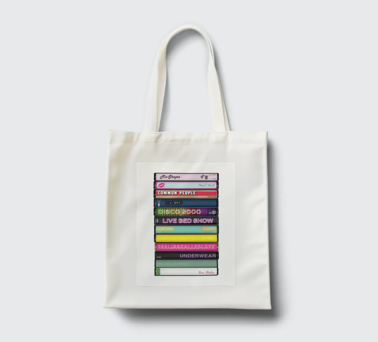 Pulp - Different Class - Cassette Print borsa in juta da MrMustardPrints