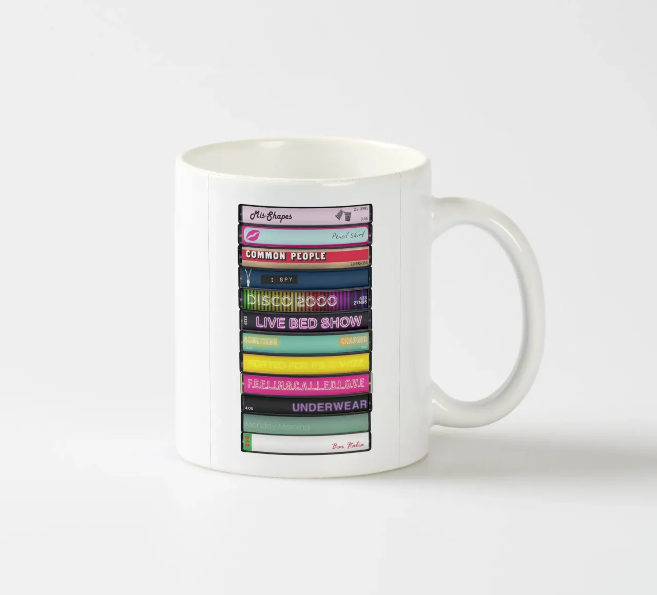 Pulp - Different Class - Cassette Print mug en céramique de MrMustardPrints