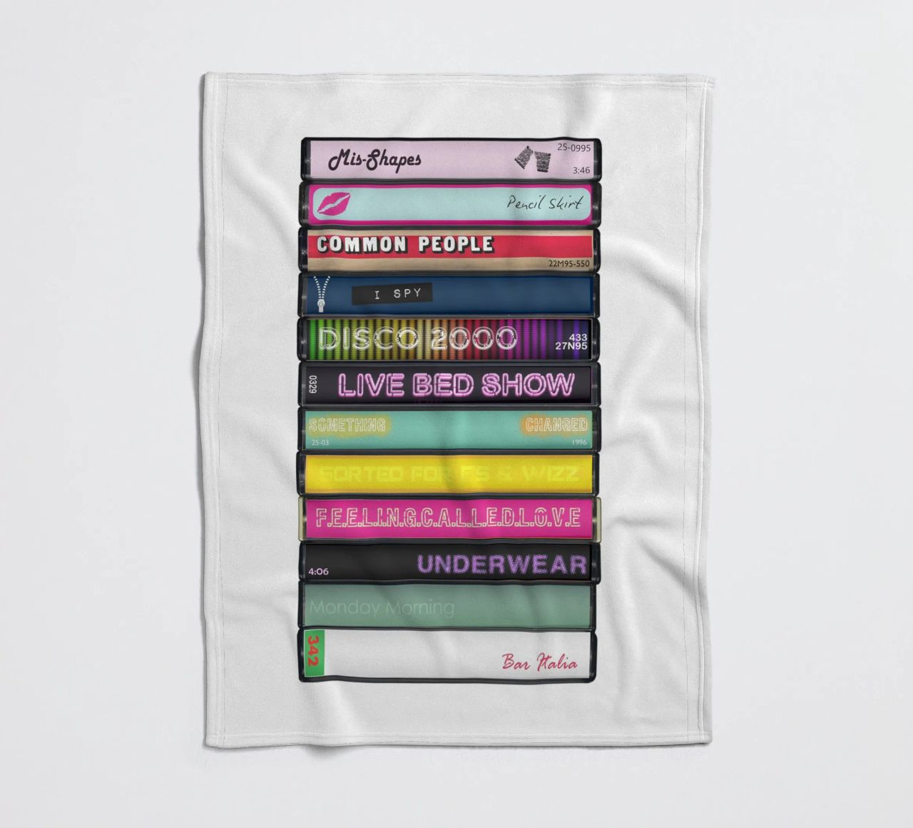 Pulp - Different Class - Cassette Print coperta in pile da MrMustardPrints