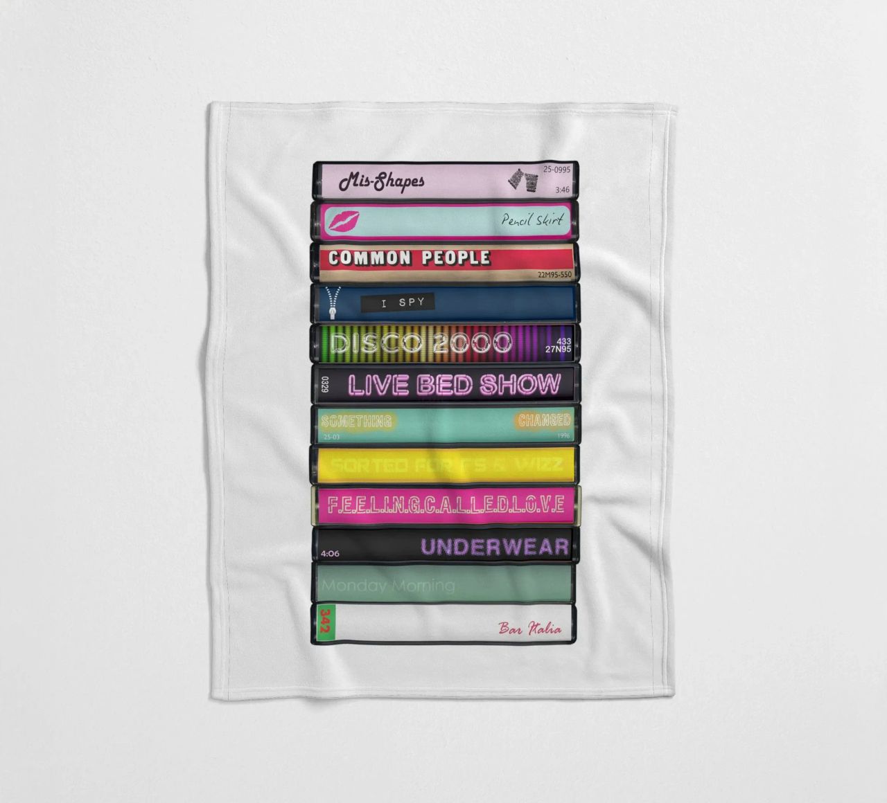 Pulp - Different Class - Cassette Print coperta in pile da MrMustardPrints