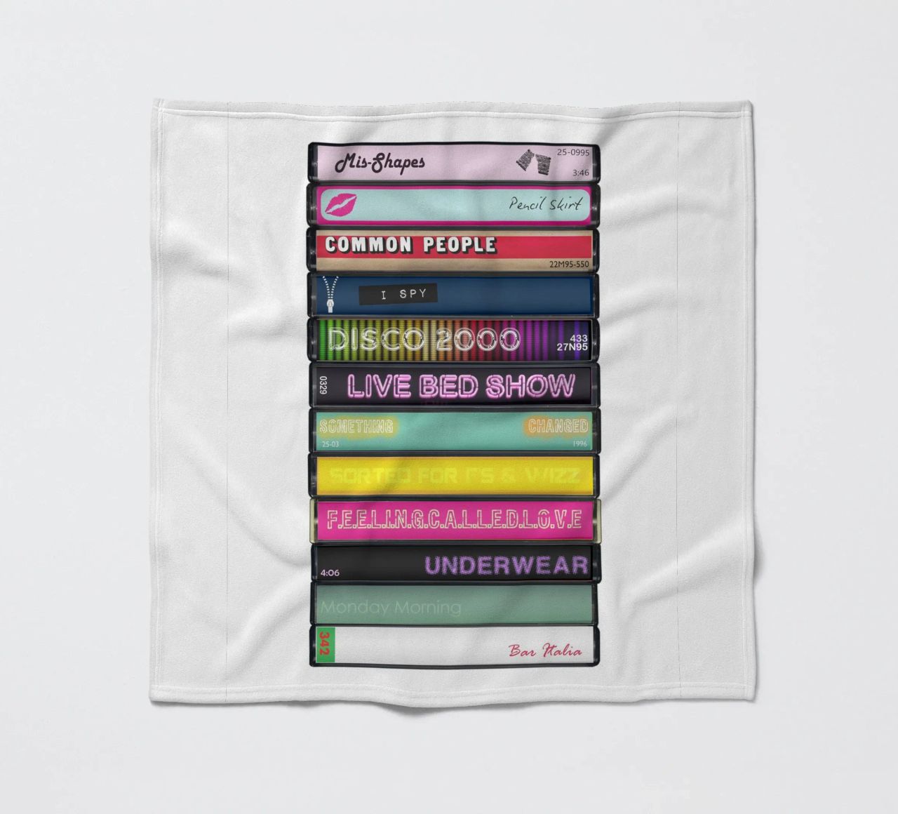 Pulp - Different Class - Cassette Print coperta in pile da MrMustardPrints