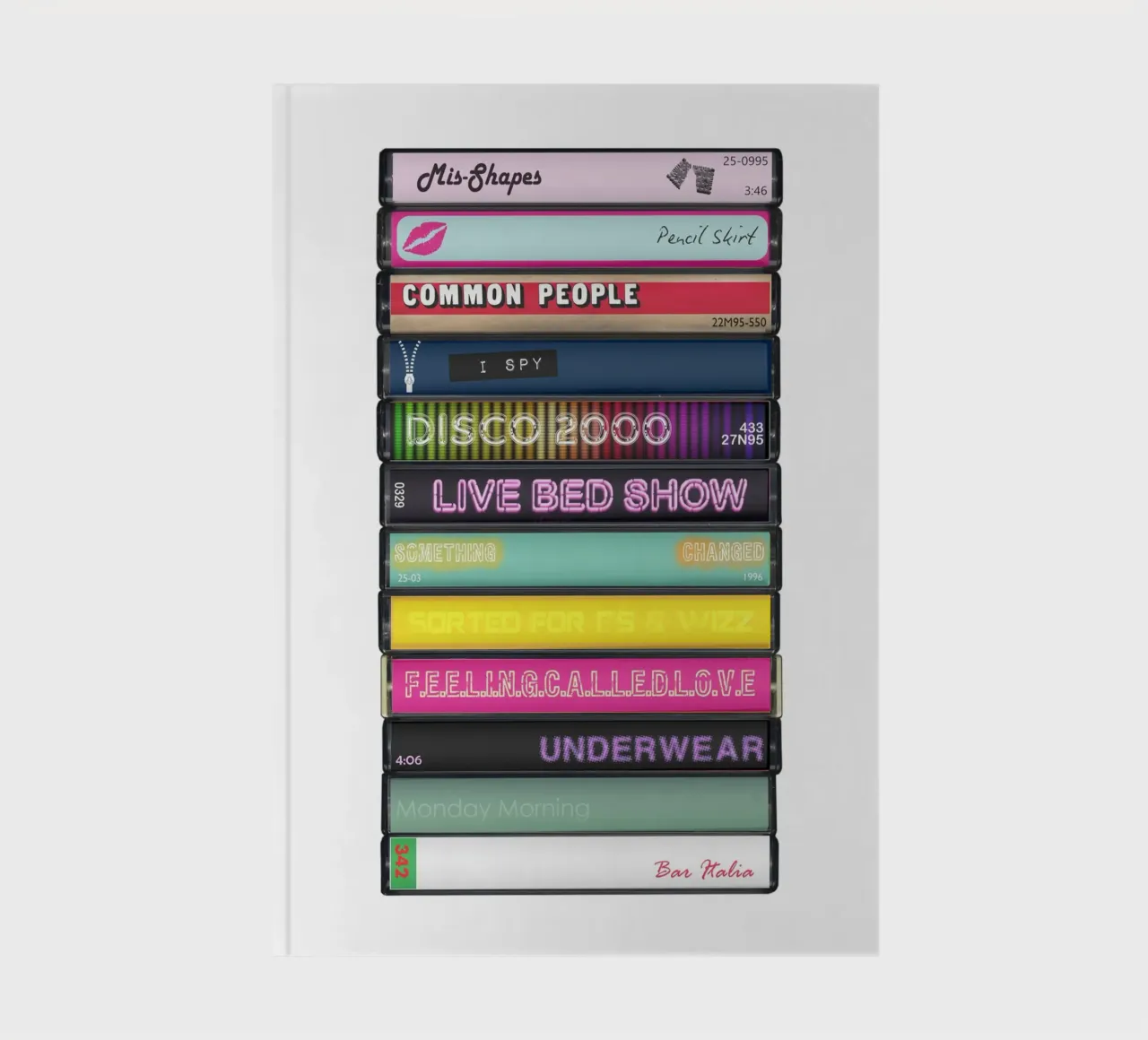 Pulp - Different Class - Cassette Print carnet de notes de MrMustardPrints