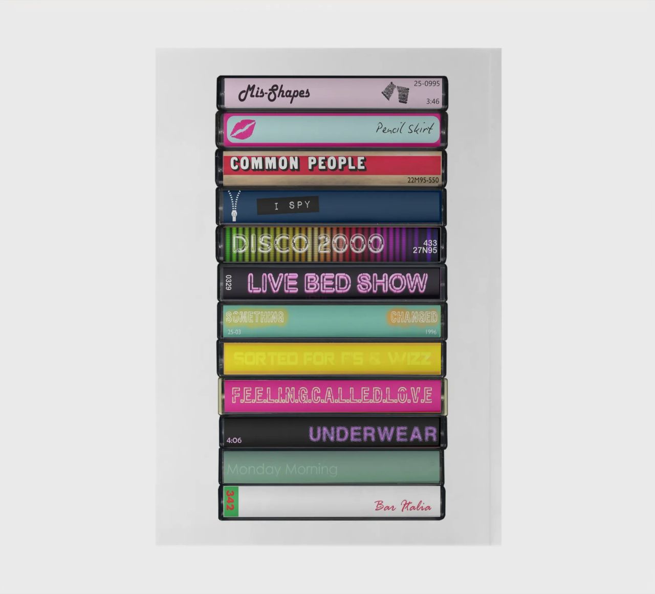 Pulp - Different Class - Cassette Print notebook by MrMustardPrints