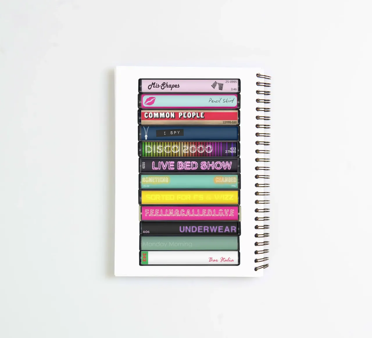 Pulp - Different Class - Kassettendruck Ringbuch von MrMustardPrints
