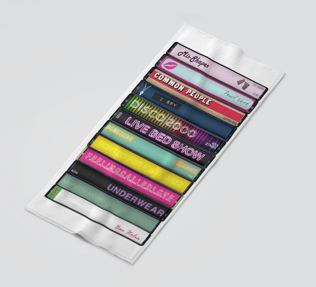 Pulp - Different Class - Cassette Print telo mare da MrMustardPrints
