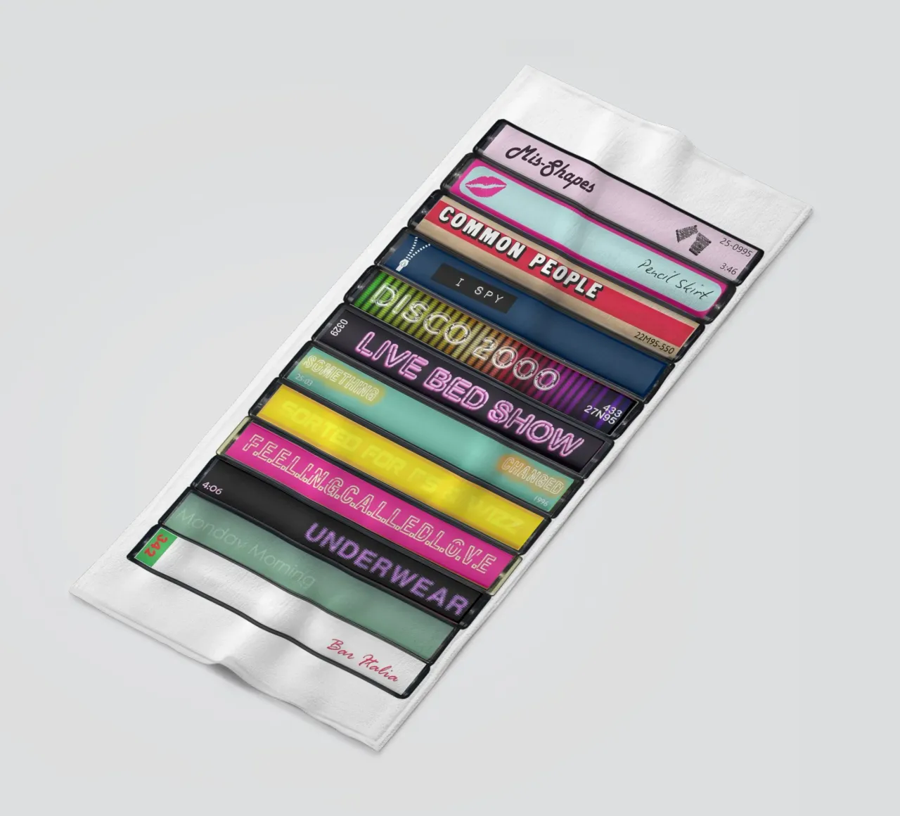 Pulp - Different Class - Cassette Print telo mare da MrMustardPrints