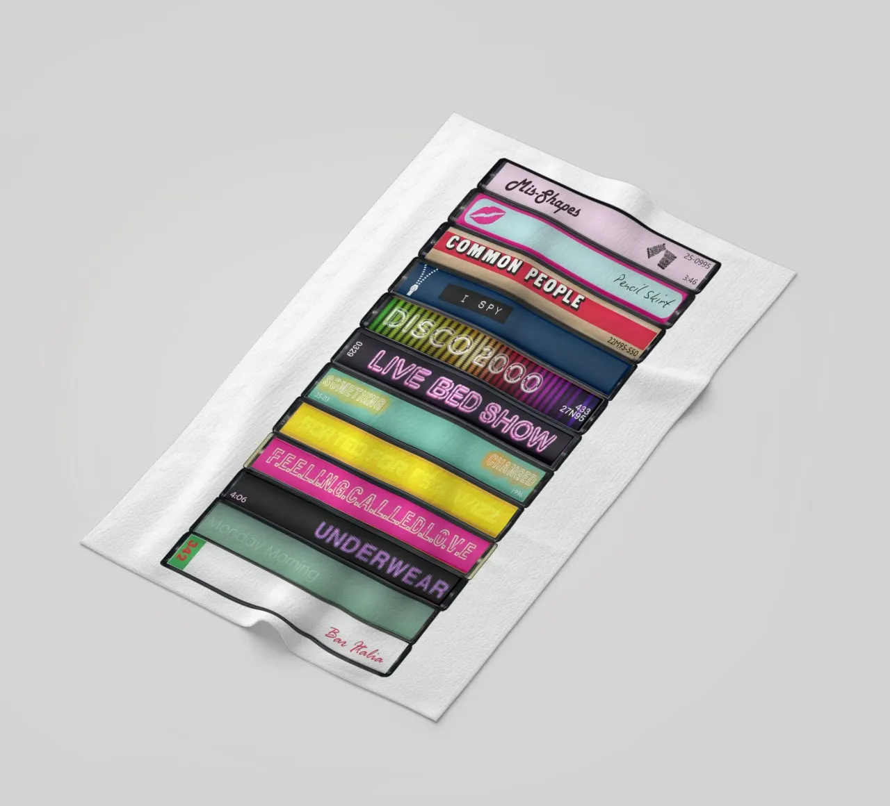 Pulp - Different Class - Cassette Print telo mare da MrMustardPrints