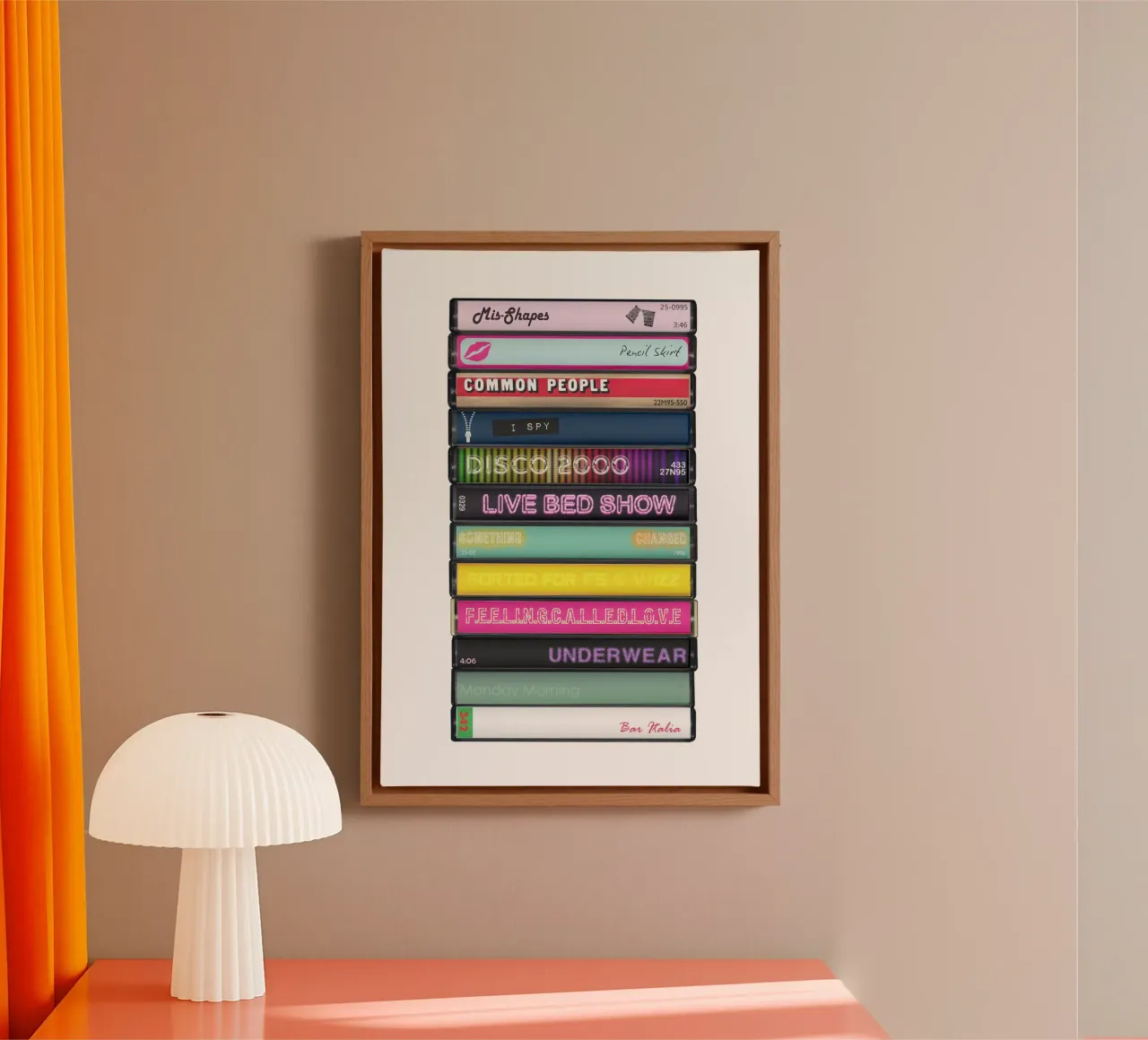 Pulp - Different Class - Cassette Print toile de MrMustardPrints