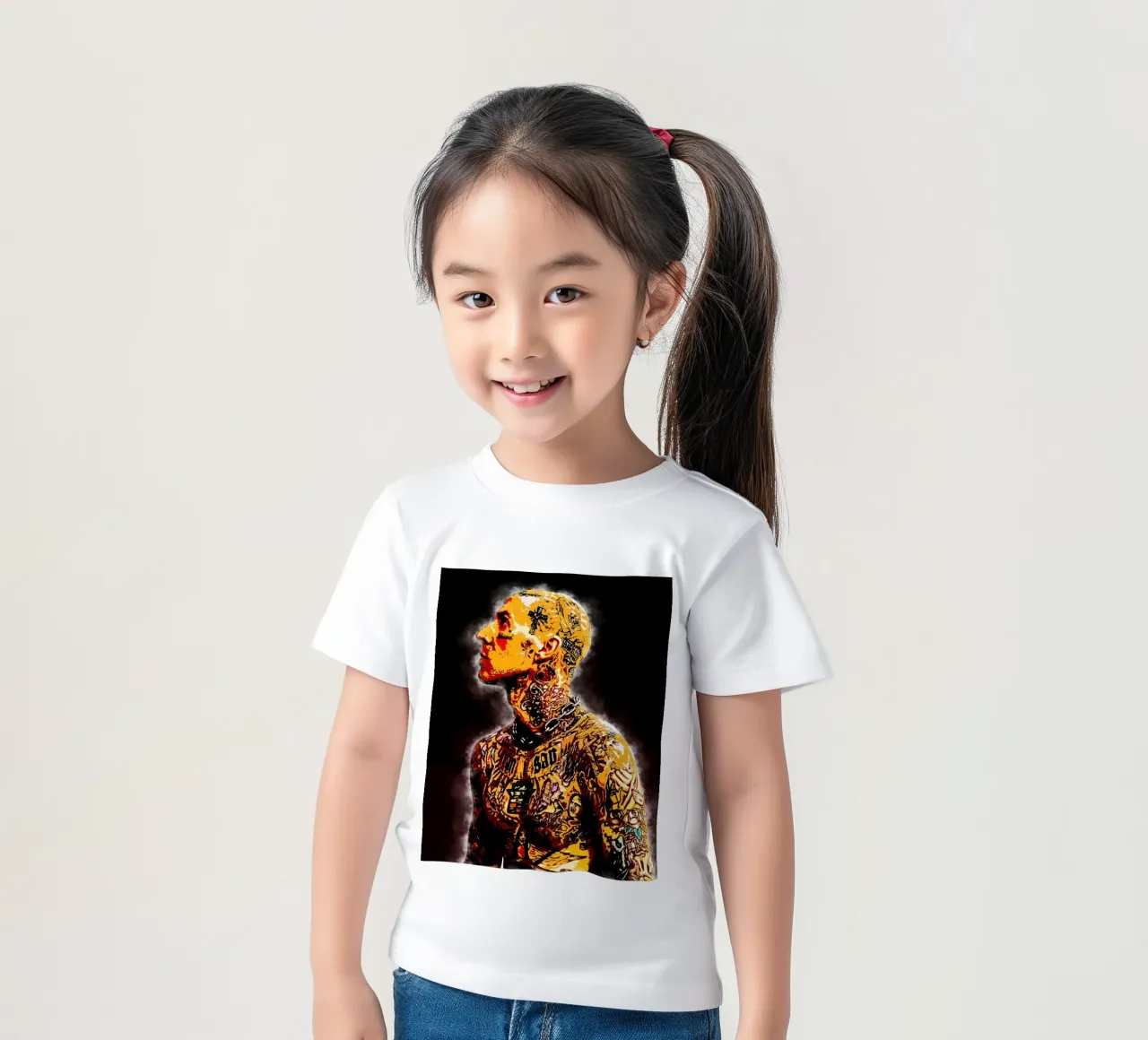 The Man With Tattoo's kids t-shirt by neonartroom