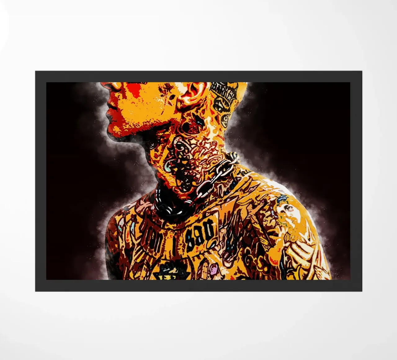 L'uomo con i tatuaggi zerbino da neonartroom