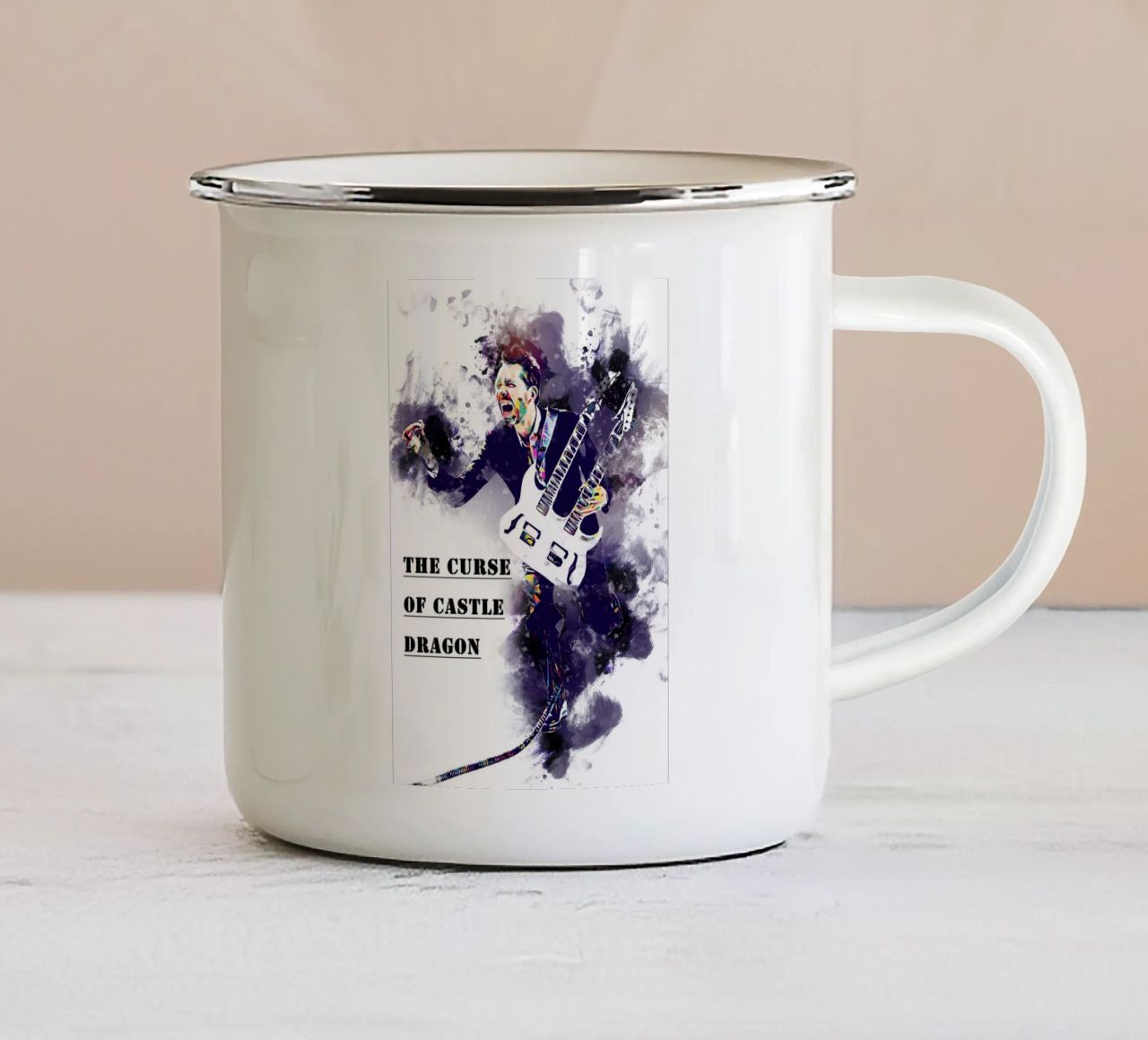 Kunst von Paul Gilbert Emaille Tasse von neonartroom