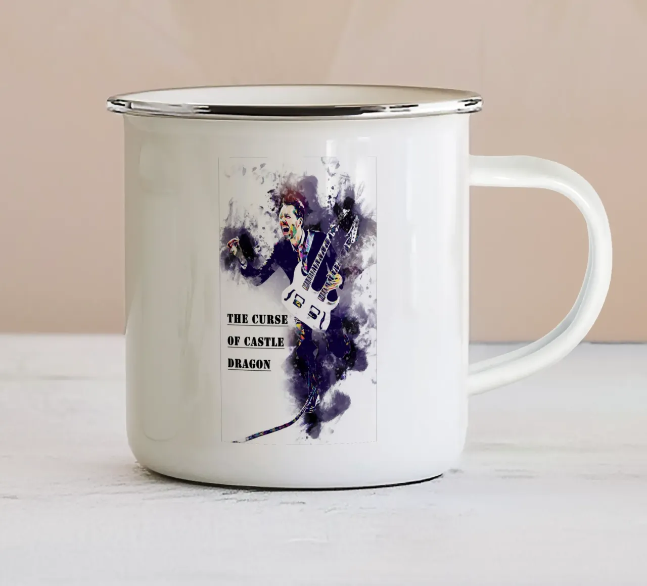 Arte di Paul Gilbert tazza in smalto da neonartroom