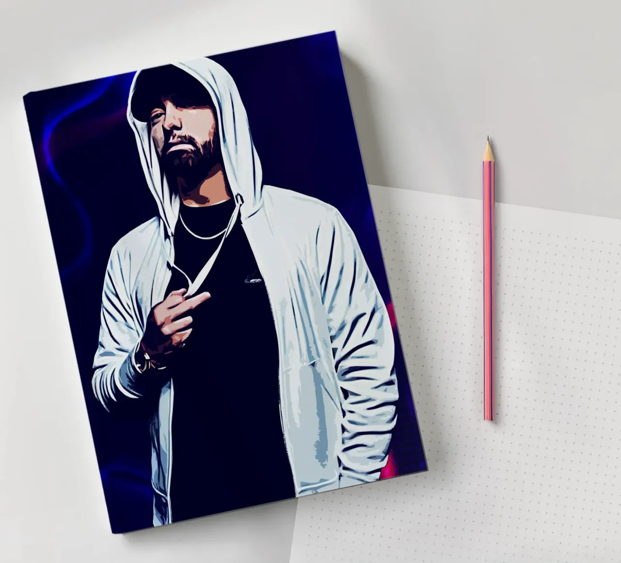 Art of Eminem notebook by neonartroom