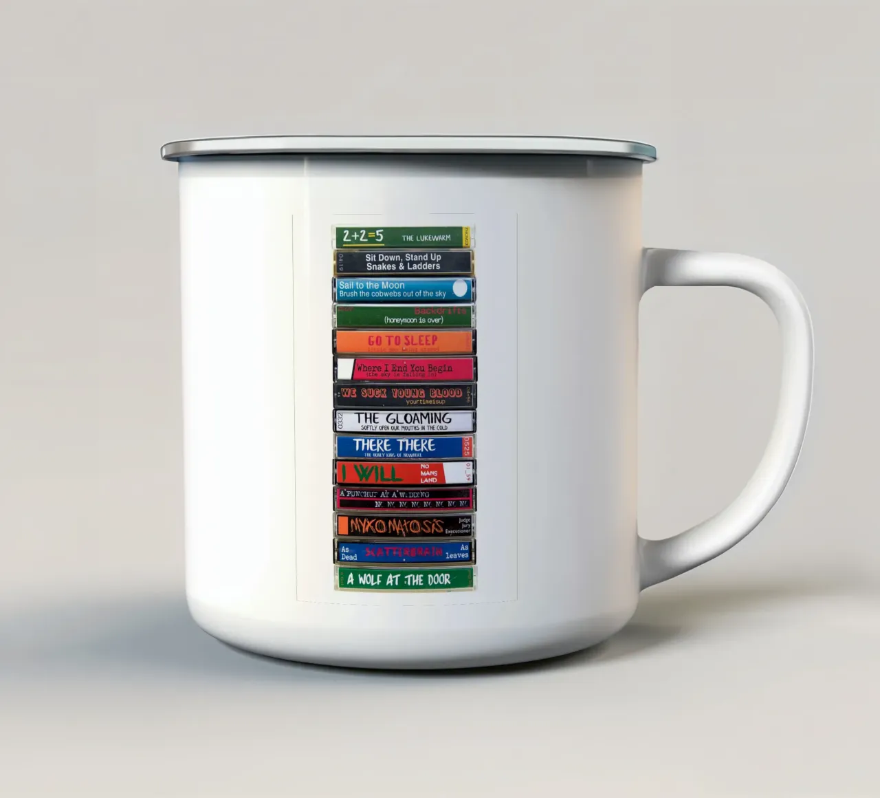 Radiohead - Hail to the Thief - Stampa su cassetta tazza in smalto da MrMustardPrints