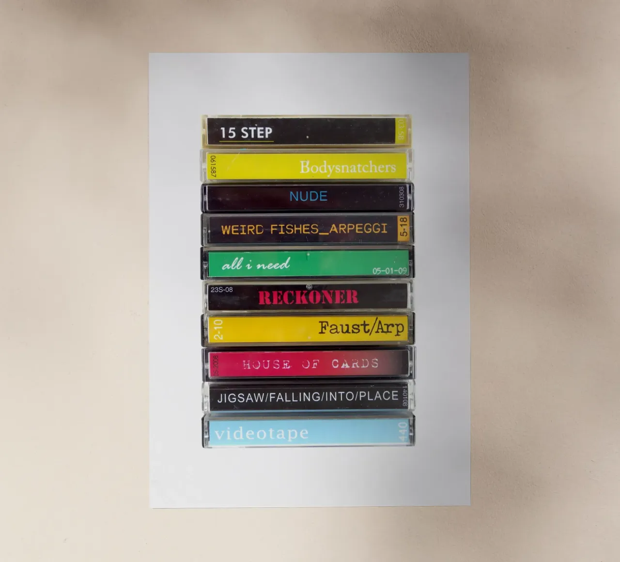 Radiohead - In Rainbows - Stampa su cassetta pellicola backlit da MrMustardPrints