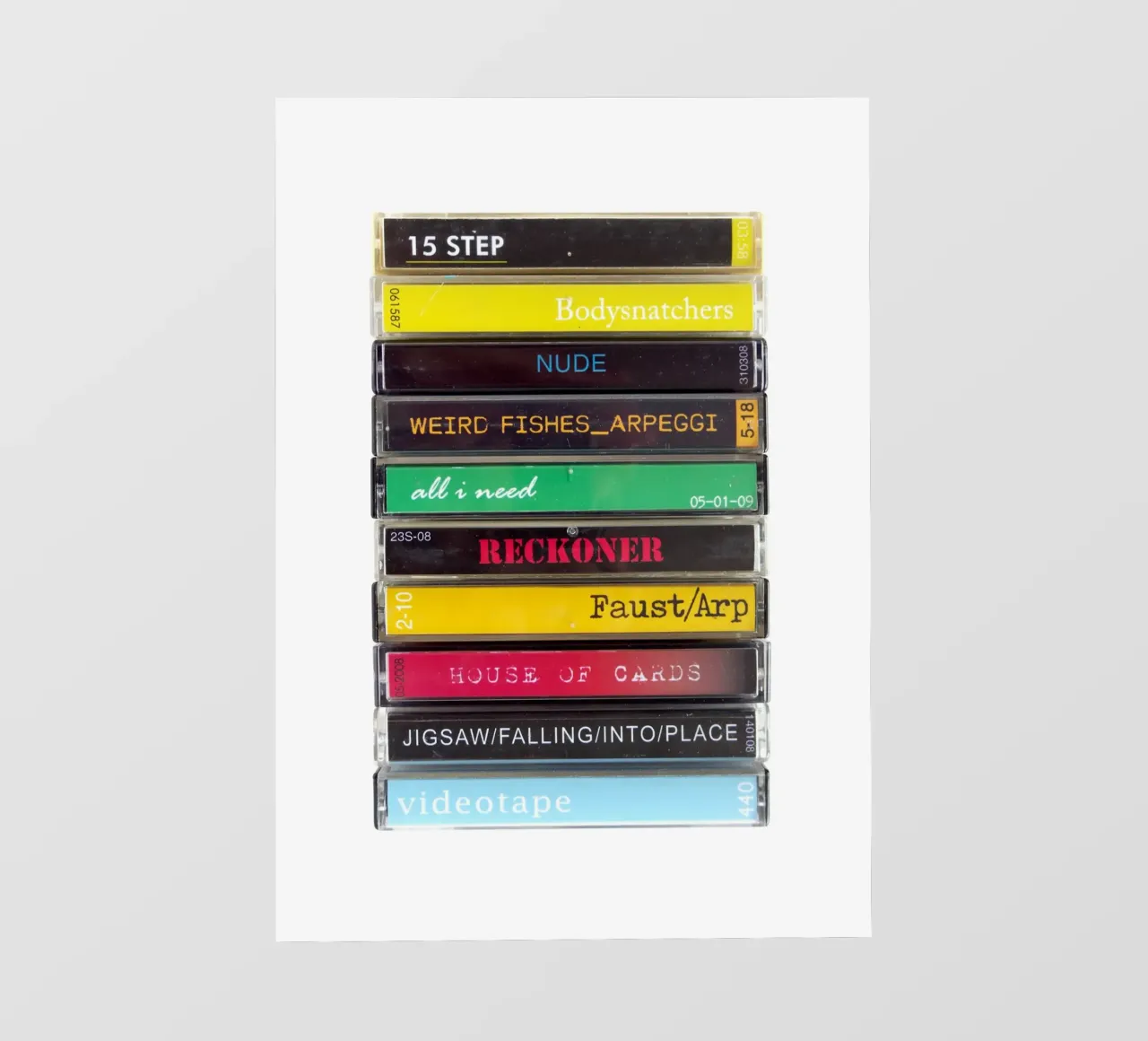 Radiohead - In Rainbows - Stampa su cassetta pellicola backlit da MrMustardPrints