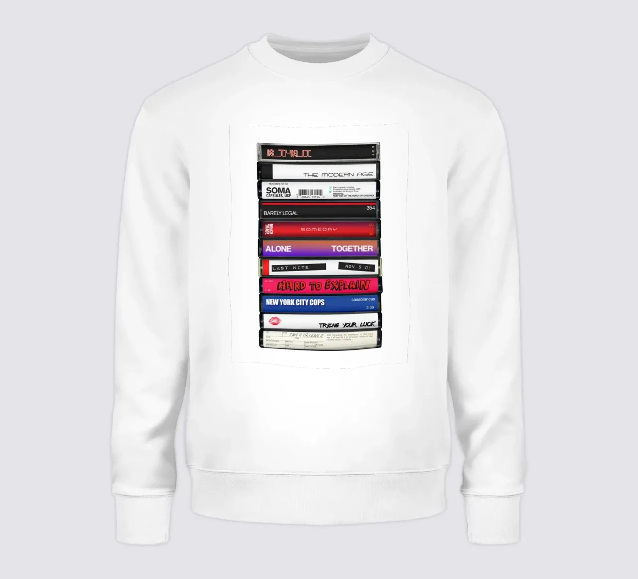 The Strokes - Is This It - Cassette Print sweatshirt van MrMustardPrints