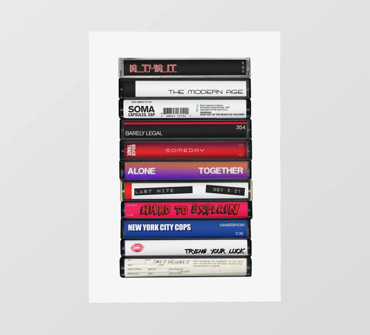 The Strokes - Is this It - Stampa su cassetta pellicola backlit da MrMustardPrints