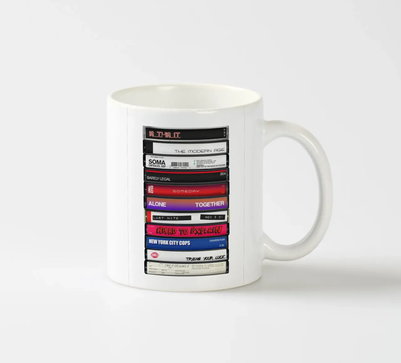 The Strokes - Is this It - Kassettendruck Keramik Tasse von MrMustardPrints