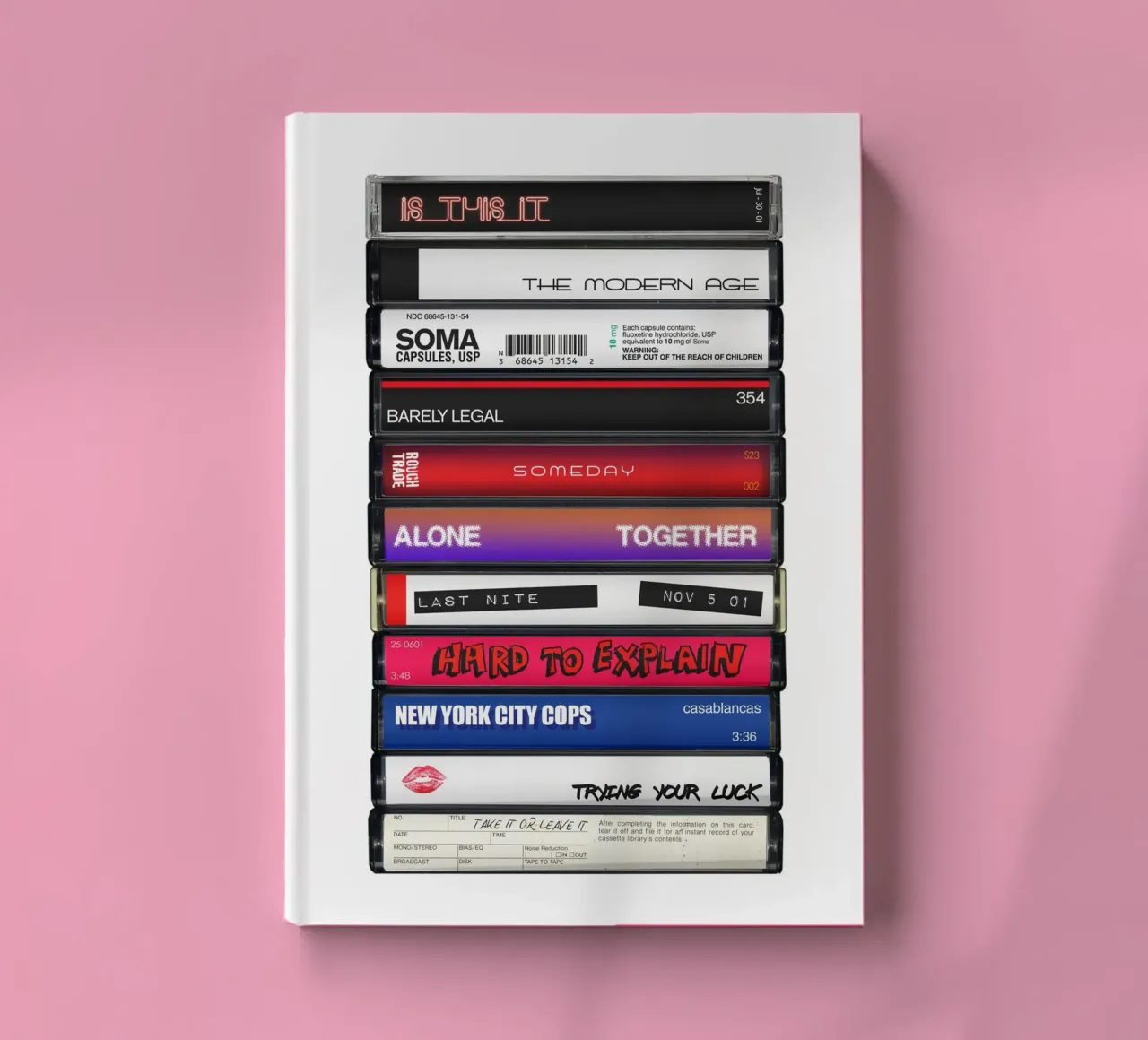 The Strokes - Is this It - Cassette Print carnet de notes de MrMustardPrints
