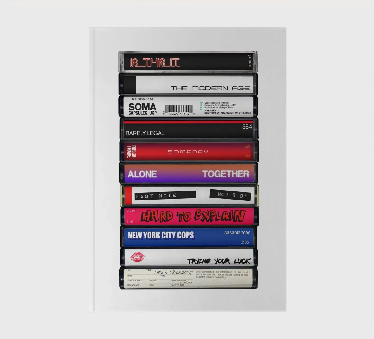 The Strokes - Is this It - Cassette Print notebook by MrMustardPrints
