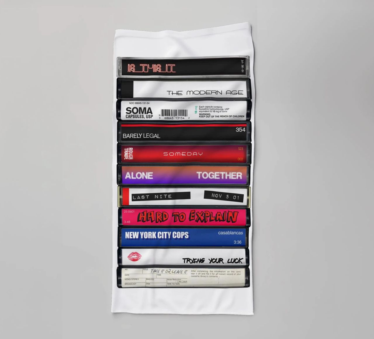 The Strokes - Is this It - Cassette Print towel by MrMustardPrints