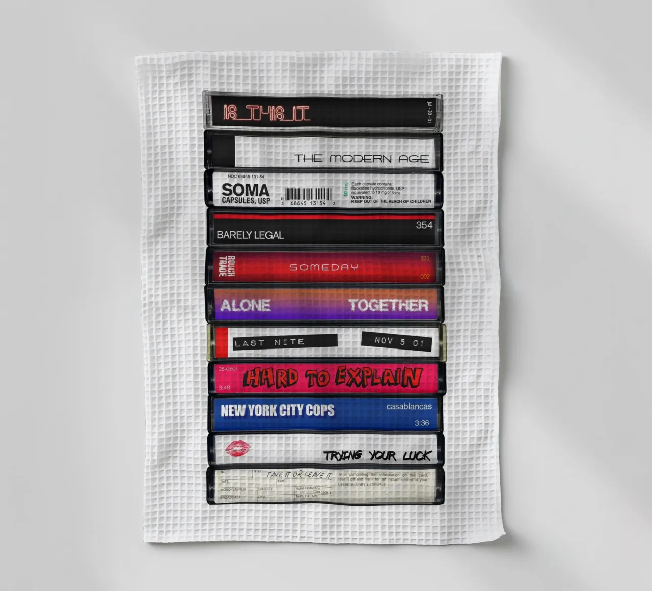 The Strokes - Is this It - Cassette Print torchon de MrMustardPrints