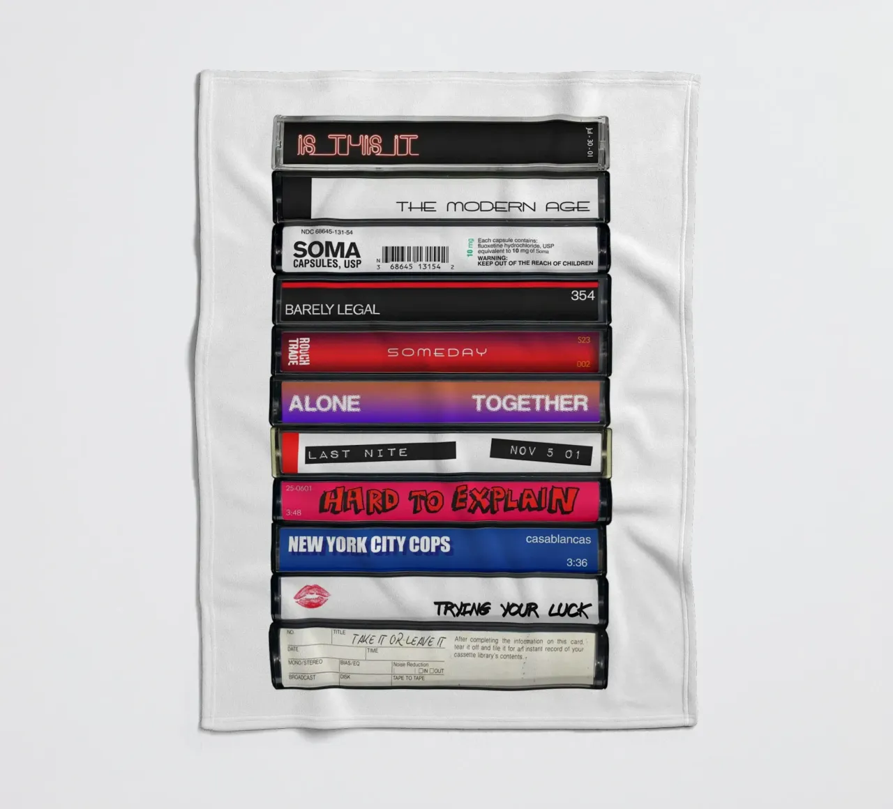 The Strokes - Is this It - Stampa su cassetta coperta in pile da MrMustardPrints