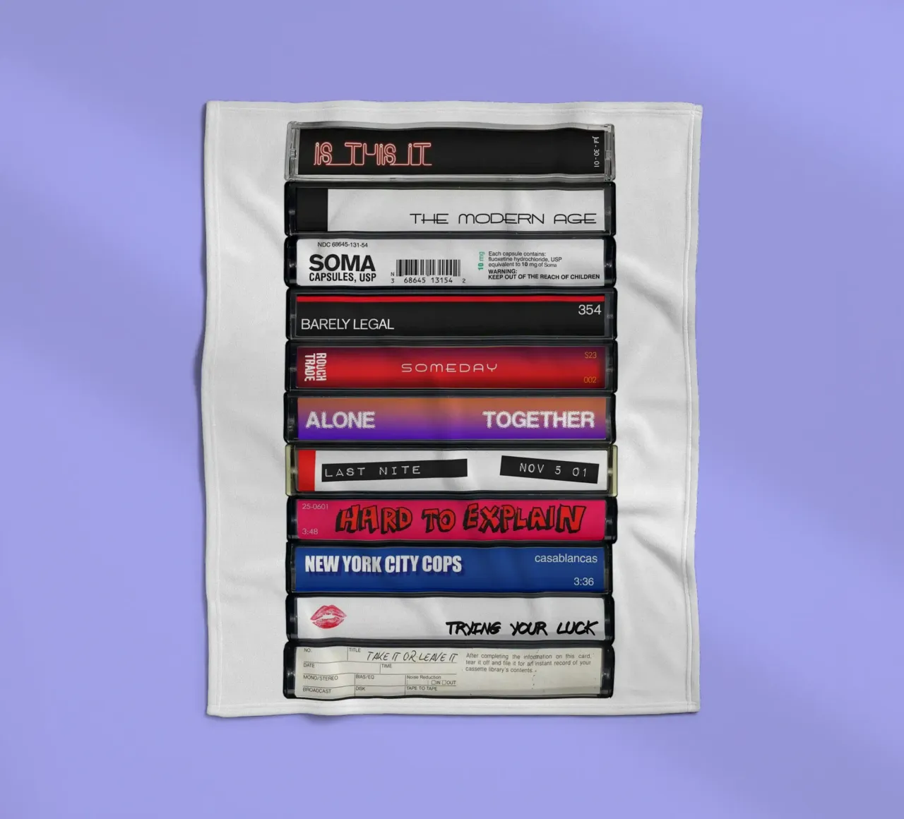 The Strokes - Is this It - Stampa su cassetta coperta in pile da MrMustardPrints