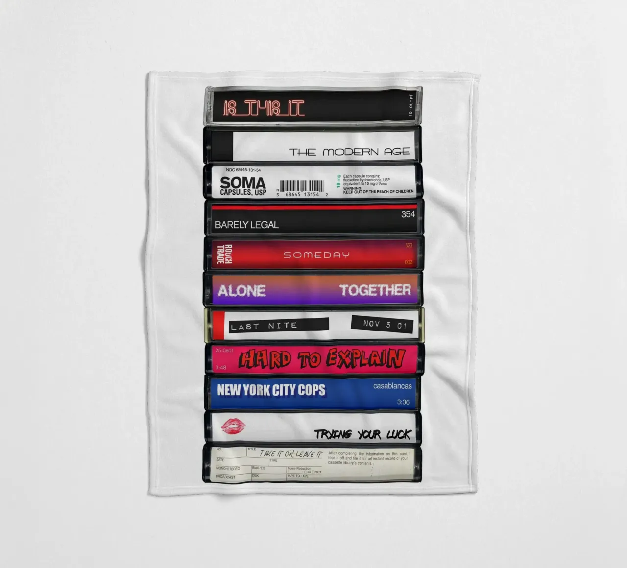 The Strokes - Is this It - Stampa su cassetta coperta in pile da MrMustardPrints