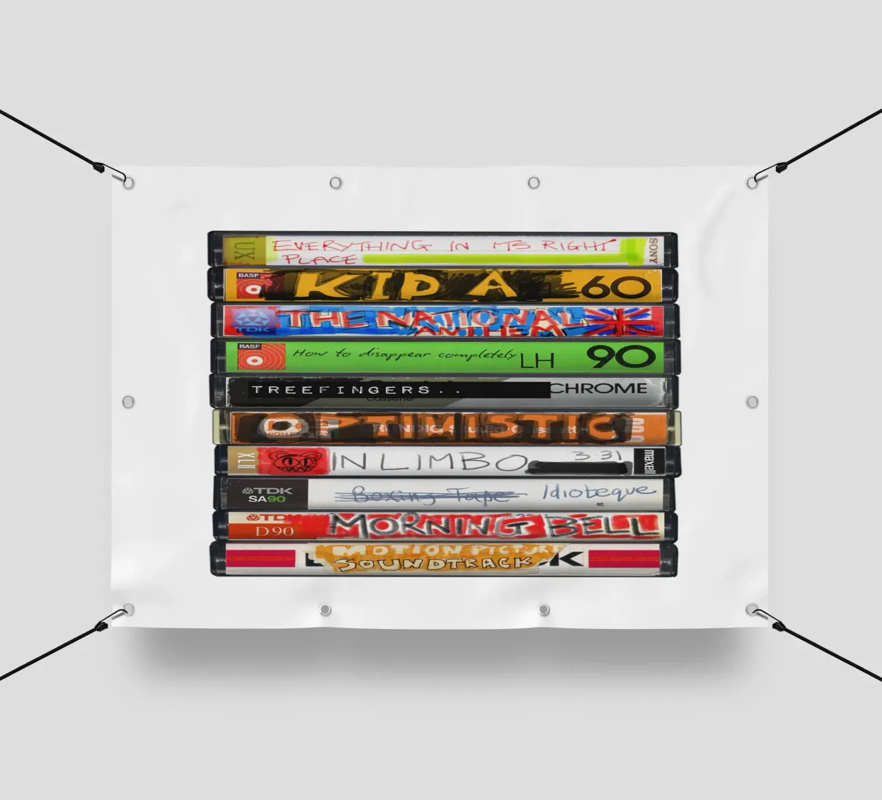 Radiohead - Kid A - Stampa su cassetta telo in pvc da MrMustardPrints