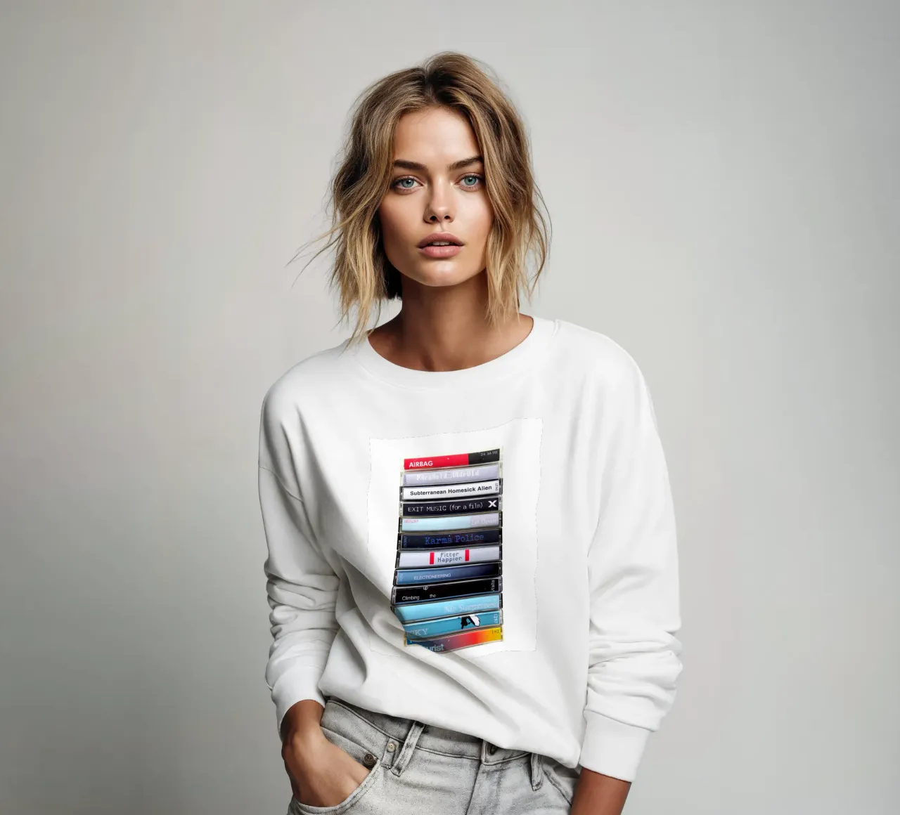 Radiohead - OK Computer - Stampa su cassetta felpa da MrMustardPrints