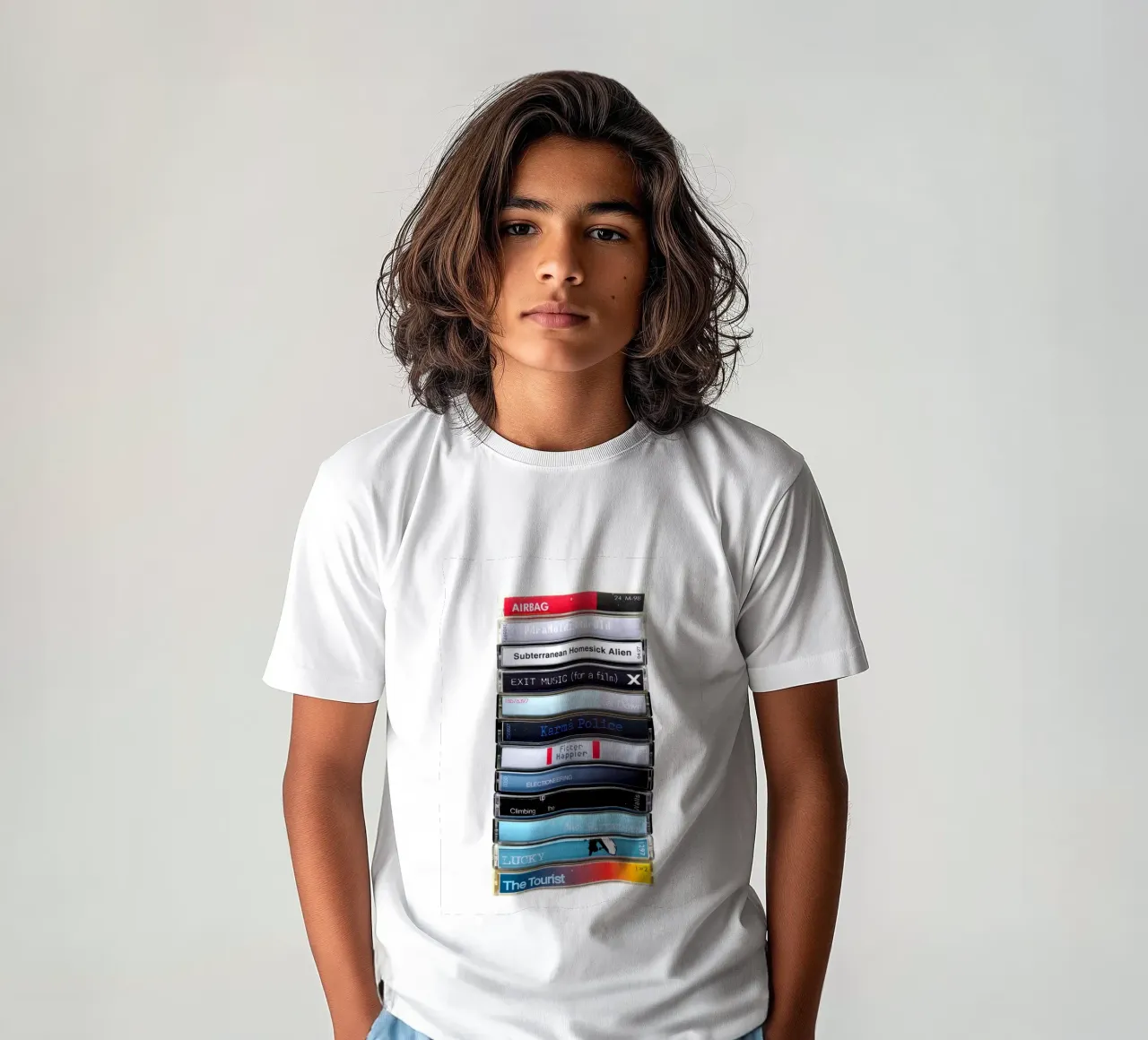 Radiohead - OK Computer - Stampa su cassetta t-shirt bambini da MrMustardPrints