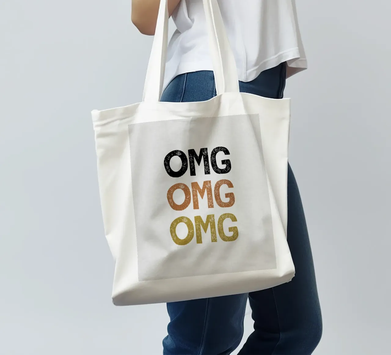 OMG Funny Quote borsa in juta da Orara Studio