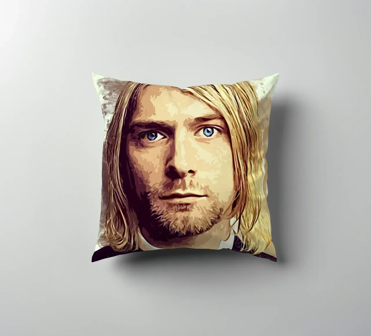 Arte di Cobain cuscino da neonartroom