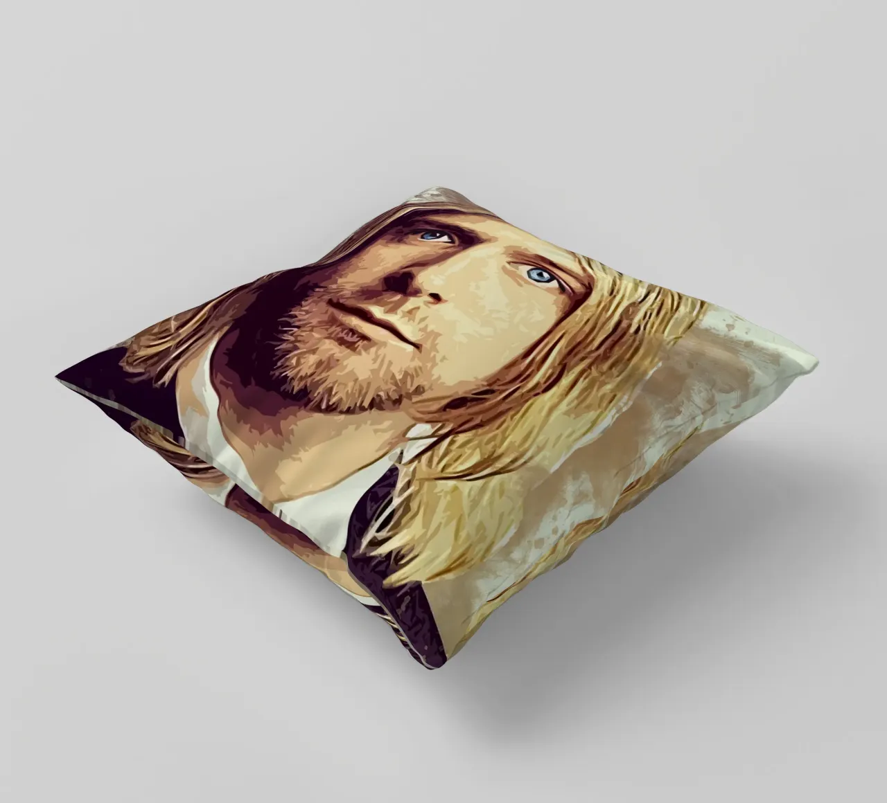 Arte di Cobain cuscino da neonartroom