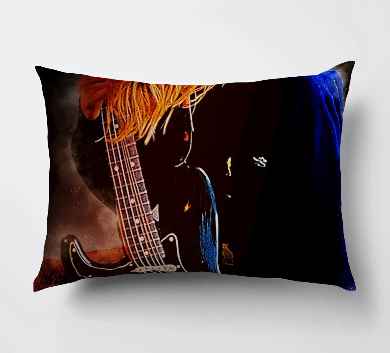 Kurt con la sua chitarra preferita cuscino da neonartroom