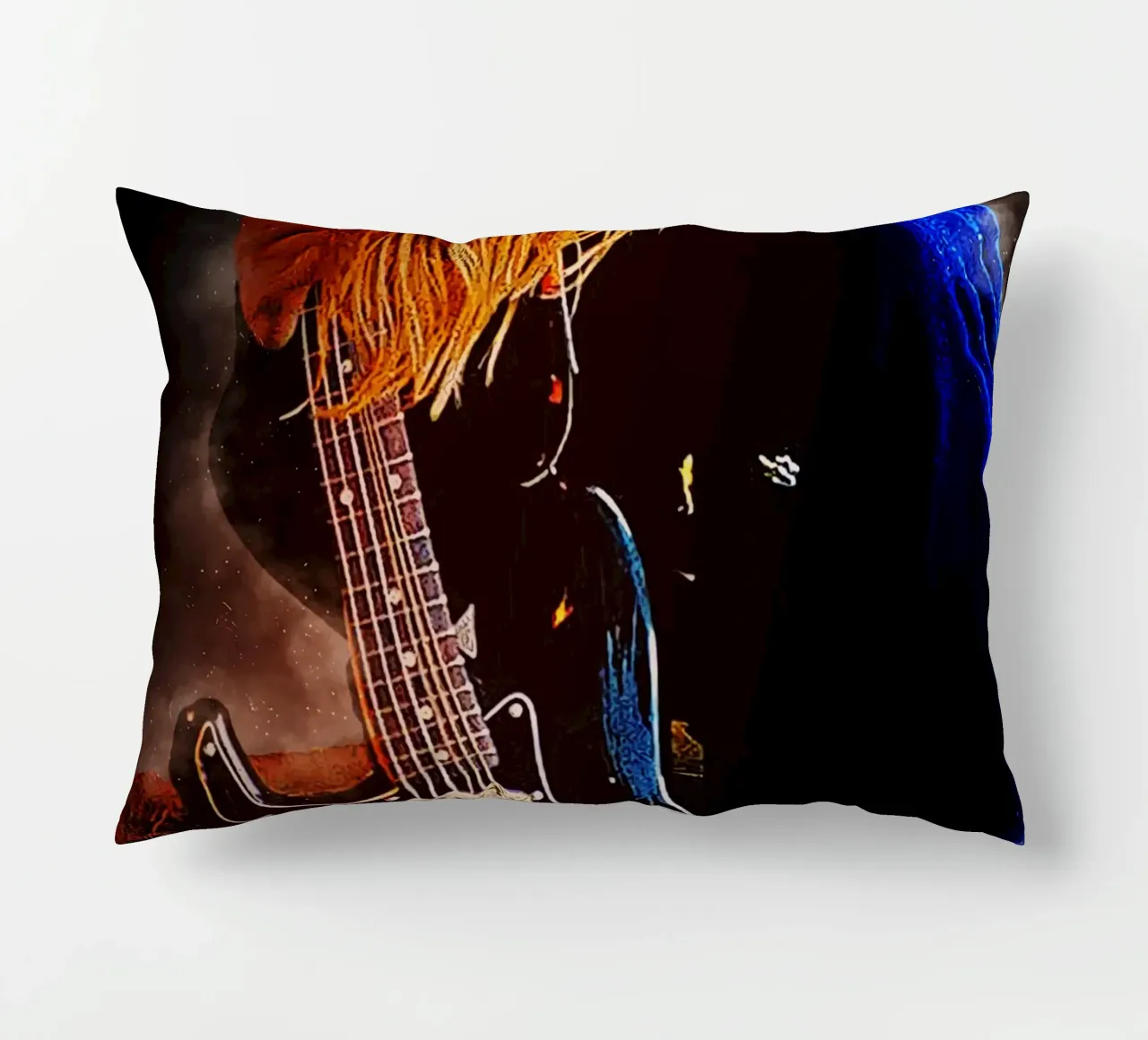 Kurt con la sua chitarra preferita cuscino da neonartroom