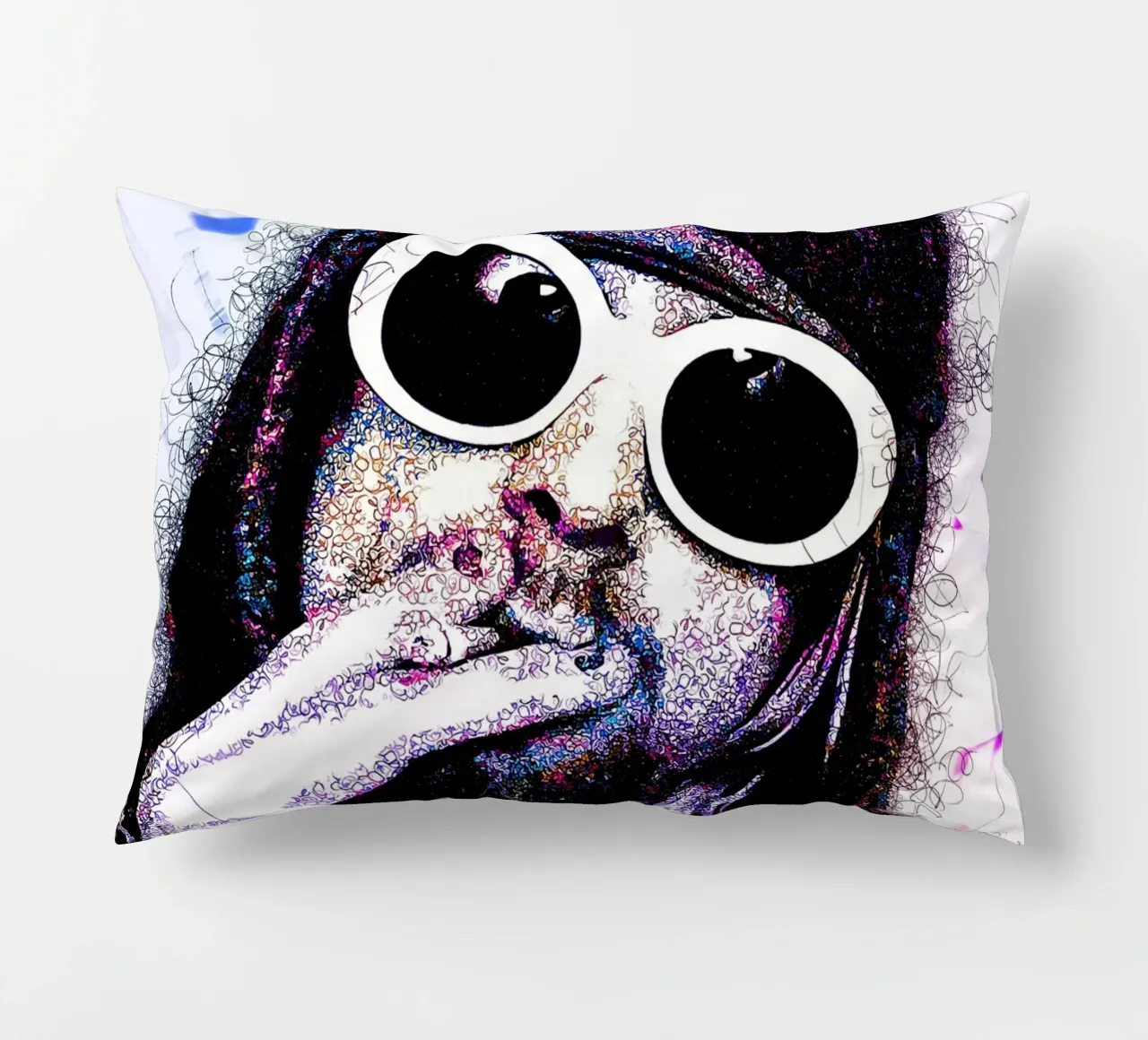 Scarabocchio di Kurt Cobain cuscino da neonartroom