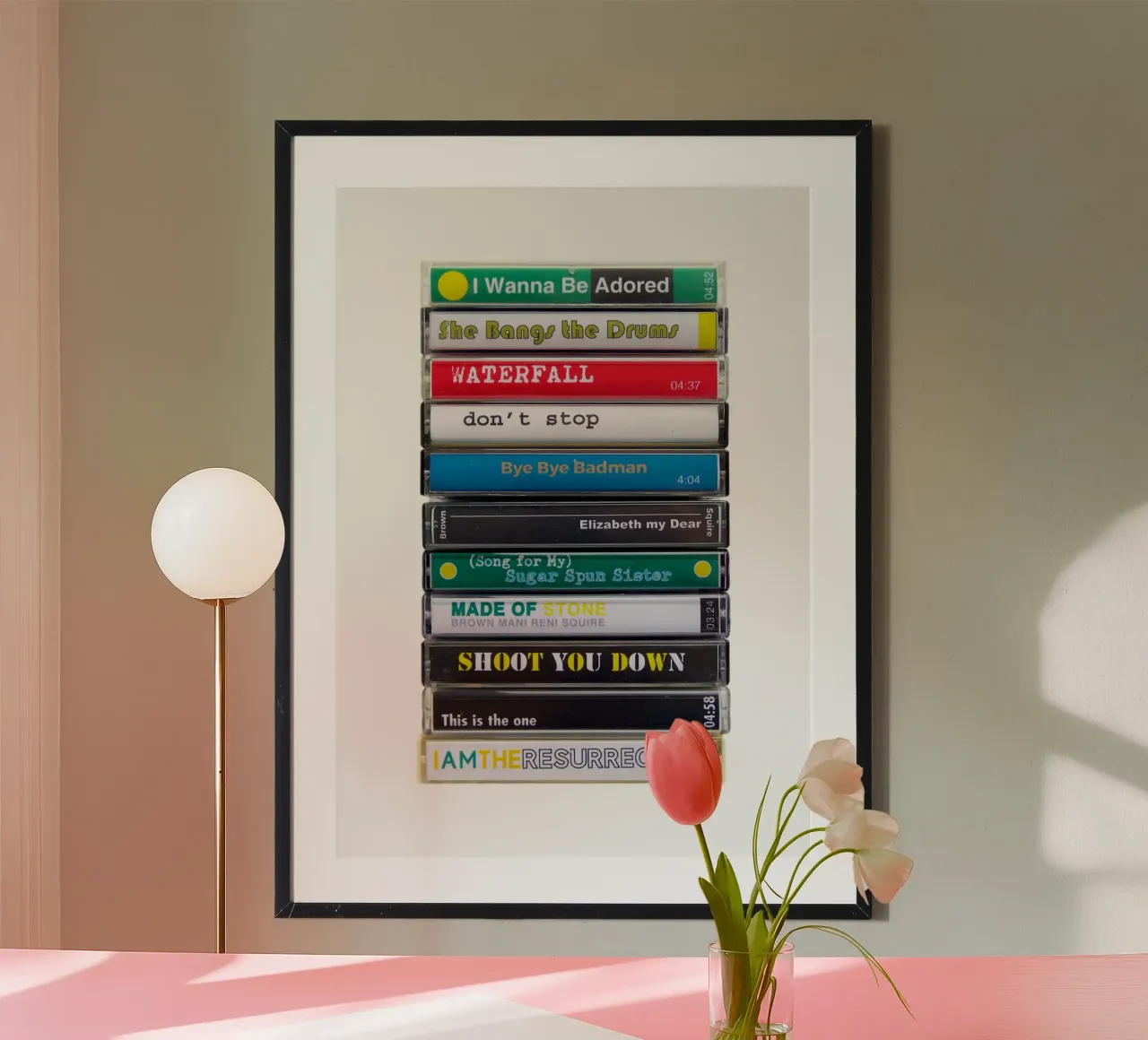 The Stone Roses - Stampa su cassetta poster con telaio in plastica da MrMustardPrints